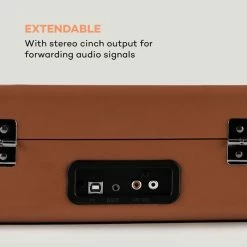 Auna Multimedia [second Choix] Peggy Sue Platine Vinyle Rétro -Audio-et-HiFi Soldes 10027040 uk 0005 logo Auna Peggy Sue Retro Plattenspieler LP USB braun