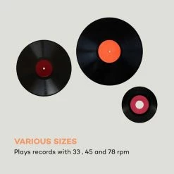 Auna Multimedia [second Choix] Peggy Sue Platine Vinyle Rétro -Audio-et-HiFi Soldes 10027040 uk 0006 logo Auna Peggy Sue Retro Plattenspieler LP USB braun