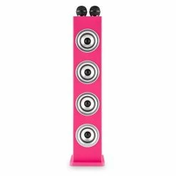 Auna Multimedia [second Choix] Karaboom LED Enceinte De Karaoké -Audio-et-HiFi Soldes 10028977 yy 0003 front auna Karaboom LED Bluetooth Lautsprecher pink