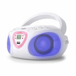 Auna Lecteurs CD & MP3 [second Choix] Roadie CD Boombox -Audio-et-HiFi Soldes 10029813 yy 0003 titel auna Roadie Boombox CD AM FM Radio USB BT weiss 1