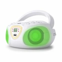 Auna Lecteurs CD & MP3 [second Choix] Roadie CD Boombox -Audio-et-HiFi Soldes 10029813 yy 0004 titel auna Roadie Boombox CD AM FM Radio USB BT weiss 1