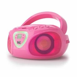 Auna Lecteurs CD & MP3 [second Choix] Roadie CD Boombox -Audio-et-HiFi Soldes 10029815 yy 0004 titel auna Roadie Boombox CD AM FM Radio USB BT pink 1