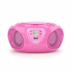 Auna Lecteurs CD & MP3 [second Choix] Roadie CD Boombox -Audio-et-HiFi Soldes 10029815 yy 0005 front auna Roadie Boombox CD AM FM Radio USB BT pink 1
