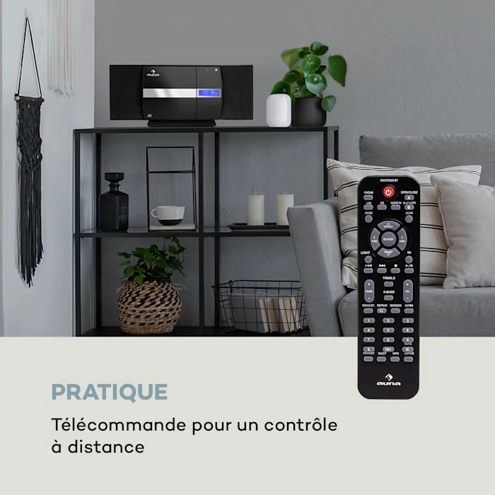 Auna Multimedia Chaîne Stéréo Verticale V-20 DAB 4 Auna Multimedia Chaîne Stéréo Verticale V-20 DAB – Image 2