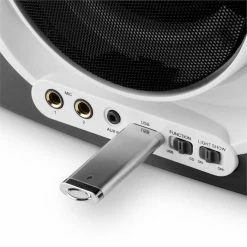 Auna Multimedia [second Choix] Kara Illumina Chaîne Karaoké -Audio-et-HiFi Soldes 10030550 0003 usb sd auna Kara Illumina Karaokmaschine LED CD schwarz reedit