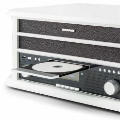 Auna Multimedia [second Choix] Chaîne Stéréo Rétro Belle Epoque 1908 DAB -Audio-et-HiFi Soldes 10030660 yy 0004 detail auna Retro Microanlage DAB USB CD MP3 Vinyl wood 2