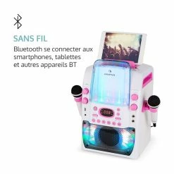Auna Multimedia Kara Liquida BT Chaîne Karaoké - Blanc/rose -Audio-et-HiFi Soldes 10031561 fr 0004 logo