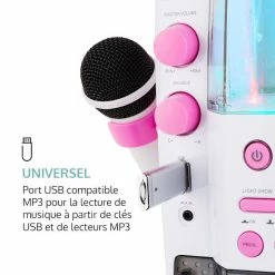 Auna Multimedia Kara Liquida BT Chaîne Karaoké - Blanc/rose -Audio-et-HiFi Soldes 10031561 fr 0006 logo