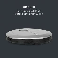 OneConcept Lecteurs CD & MP3 CDC 100MP3 Discman Lecteur CD LCD ASP Amplification Des Basses 2x1,5V - Argenté -Audio-et-HiFi Soldes 10031566 fr 0006 logo