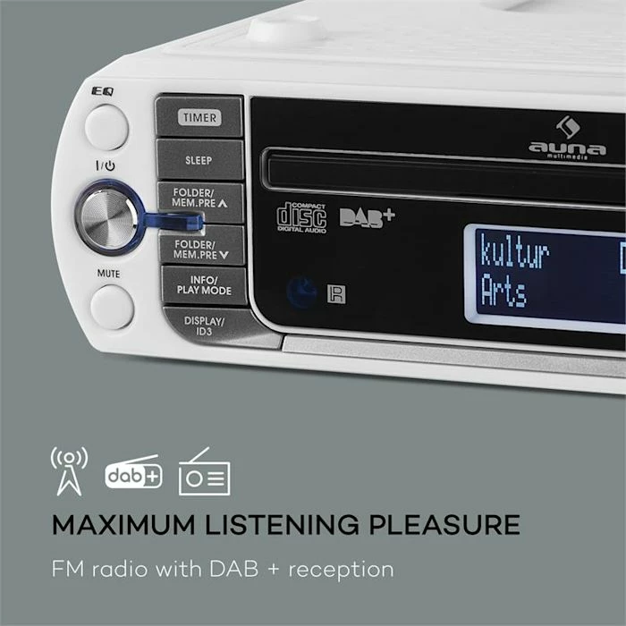 Auna Radios Encastrables & Radios De Cuisine KR-400 CD Radio De Cuisine DAB – Image 4