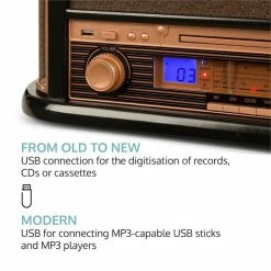 Auna Multimedia Belle Epoque 1908 Chaîne Stéréo Rétro -Audio-et-HiFi Soldes 10031957 yy 0005 logo auna Belle Epoque 1908 Retro Stereoanlage