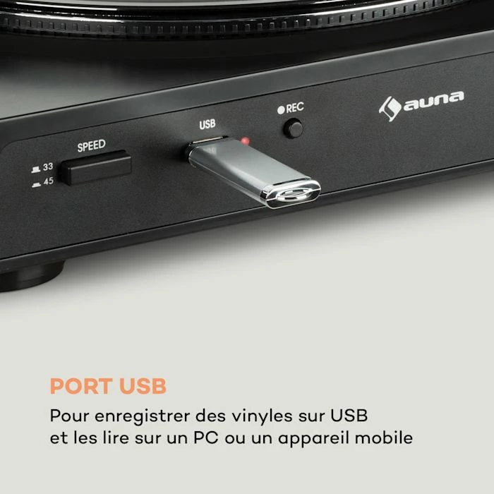 Auna Multimedia Fullmatic Platine Vinyle 6 Auna Multimedia Fullmatic Platine Vinyle – Image 4