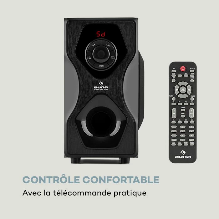 Auna Systèmes D´enceintes 5.1 Concept 720 5.1 Système D'enceintes 6 Auna Systèmes D´enceintes 5.1 Concept 720 5.1 Système D'enceintes – Image 4