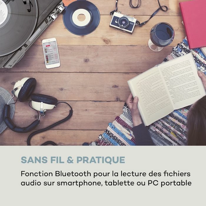 Auna Multimedia Chaîne Stéréo Rétro Oakland DAB 7 Auna Multimedia Chaîne Stéréo Rétro Oakland DAB – Image 5