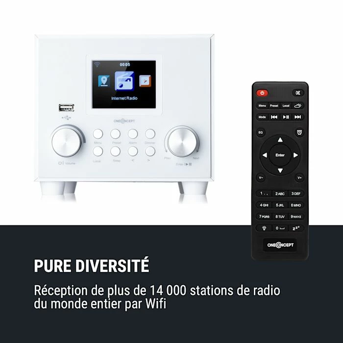 OneConcept Radios Internet Wifi Streamo Cube Radio Internet 4 OneConcept Radios Internet Wifi Streamo Cube Radio Internet – Image 2