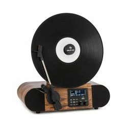Auna Multimedia Verticalo SE DAB Platine Vinyle Rétro
