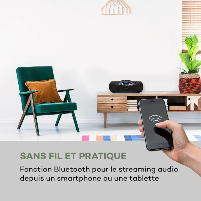 Auna Lecteurs CD & MP3 Roadie 2K Boombox Lecteur CD 6 Auna Lecteurs CD & MP3 Roadie 2K Boombox Lecteur CD – Image 4