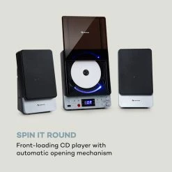 Auna Multimedia Microstar Micro Chaîne -Audio-et-HiFi Soldes 10035302 uk 0004 logo auna Vertical Microsystem BT CD USB MP3 SI BK