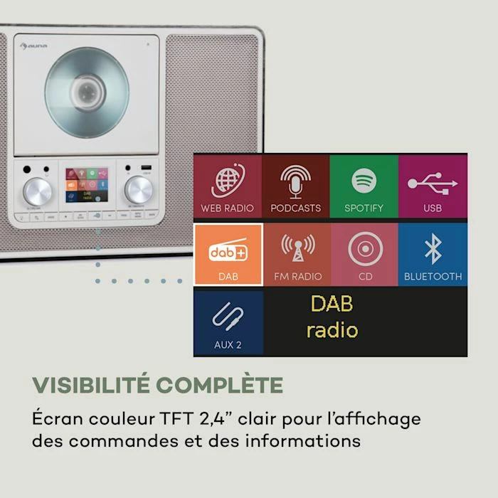 Auna Radios Numériques Scala VCD-IR Radio Internet 8 Auna Radios Numériques Scala VCD-IR Radio Internet – Image 6