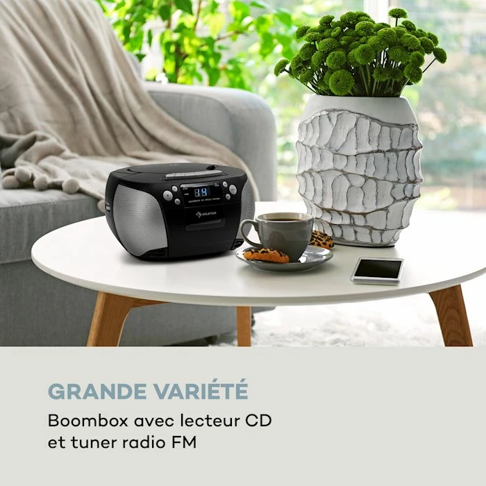 Auna Lecteurs CD & MP3 Harper CD Boombox 4 Auna Lecteurs CD & MP3 Harper CD Boombox – Image 2