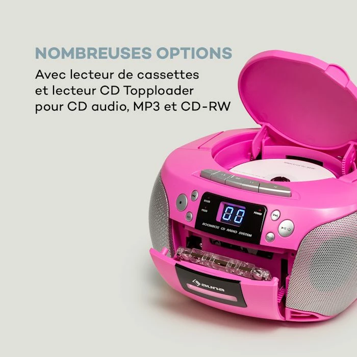 Auna Lecteurs CD & MP3 Harper CD Boombox 7 Auna Lecteurs CD & MP3 Harper CD Boombox – Image 5