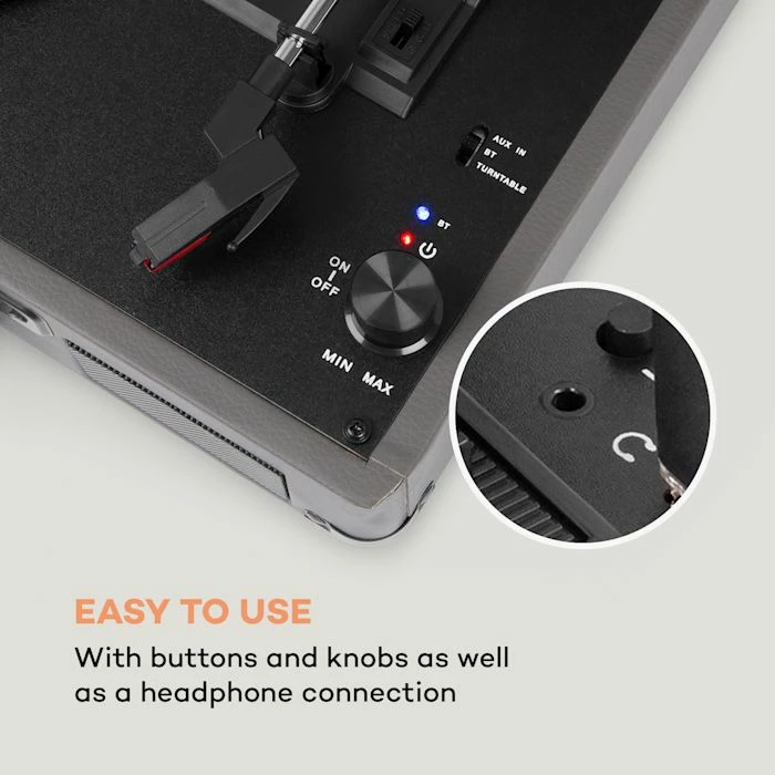 Auna Platines Retro Tourne-disque Peggy Sue BT 7 Auna Platines Retro Tourne-disque Peggy Sue BT – Image 5