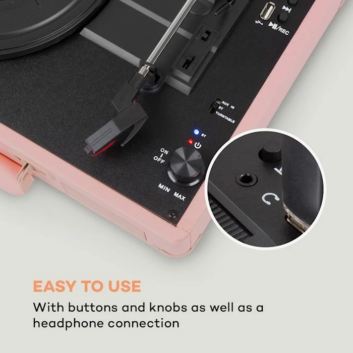 Auna Platines Retro Tourne-disque Peggy Sue BT 7 Auna Platines Retro Tourne-disque Peggy Sue BT – Image 5