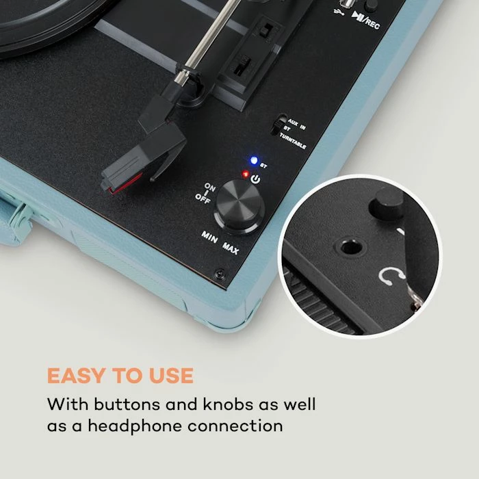 Auna Platines Retro Tourne-disque Peggy Sue BT 7 Auna Platines Retro Tourne-disque Peggy Sue BT – Image 5