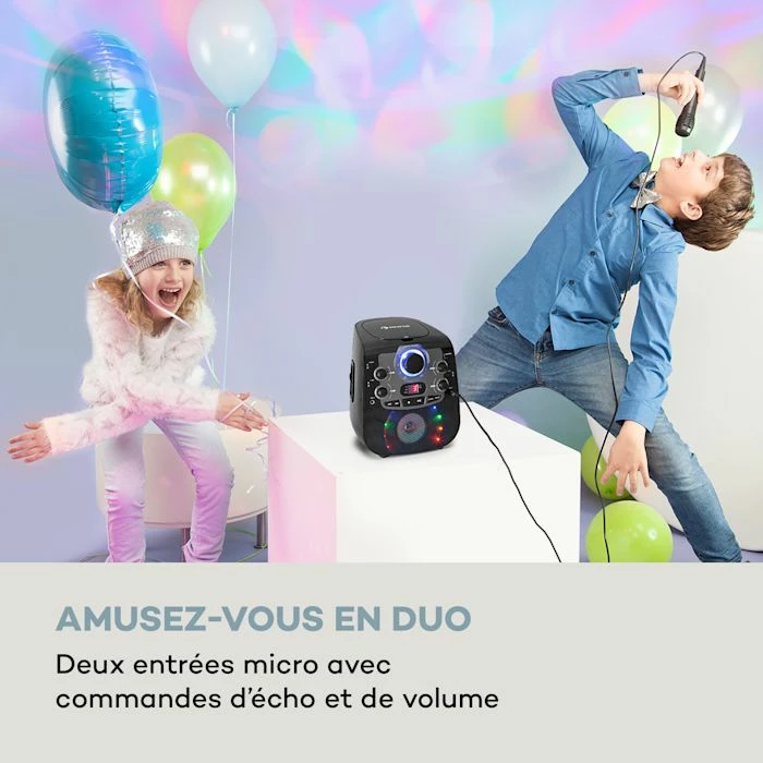 Auna Multimedia StarMaker 2.0 Système De Karaoké Fonction Bluetooth Lecteur De CD Avec Micro. 4 Auna Multimedia StarMaker 2.0 Système De Karaoké Fonction Bluetooth Lecteur De CD Avec Micro. – Image 2