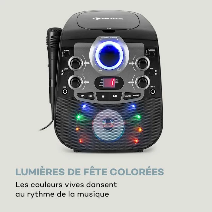 Auna Multimedia StarMaker 2.0 Système De Karaoké Fonction Bluetooth Lecteur De CD Avec Micro. 5 Auna Multimedia StarMaker 2.0 Système De Karaoké Fonction Bluetooth Lecteur De CD Avec Micro. – Image 3