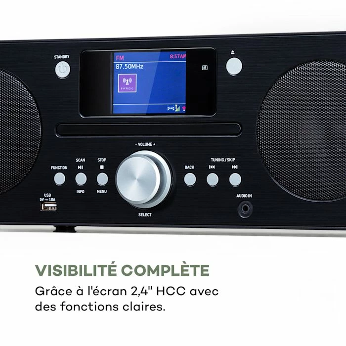 Auna Radios Internet Wifi Chaîne Compacte Harvard 8 Auna Radios Internet Wifi Chaîne Compacte Harvard – Image 6