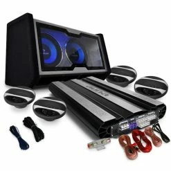 Auna Packs Sono Auto Set Auto HiFi "Black Line 600" Ampli Enceintes