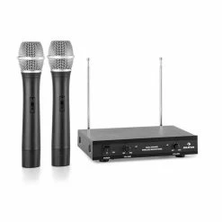 Electronic-Star Multimedia STAR-Köpenick Kit Karaoké -Audio-et-HiFi Soldes 60000633 yy 0006 titel auna VHF Mic mit 2 Handteilen Schwarz