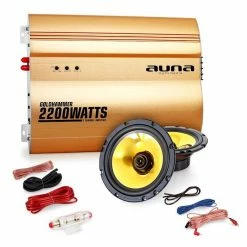 Auna Packs Sono Auto Golden Race V1 Système Hifi 2.0 De Voiture
