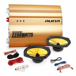 Auna Packs Sono Auto Golden Race V3 Système Hifi 2.0 De Voiture