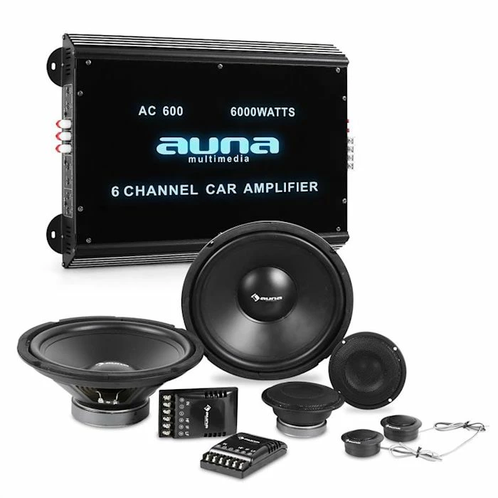 Auna Packs Sono Auto CS-Comp-12 Set Hifi De Voiture